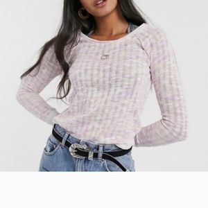 Free People LIGHT Layering Sweater with Thumbholes Size XSmall Crew Neck NWT